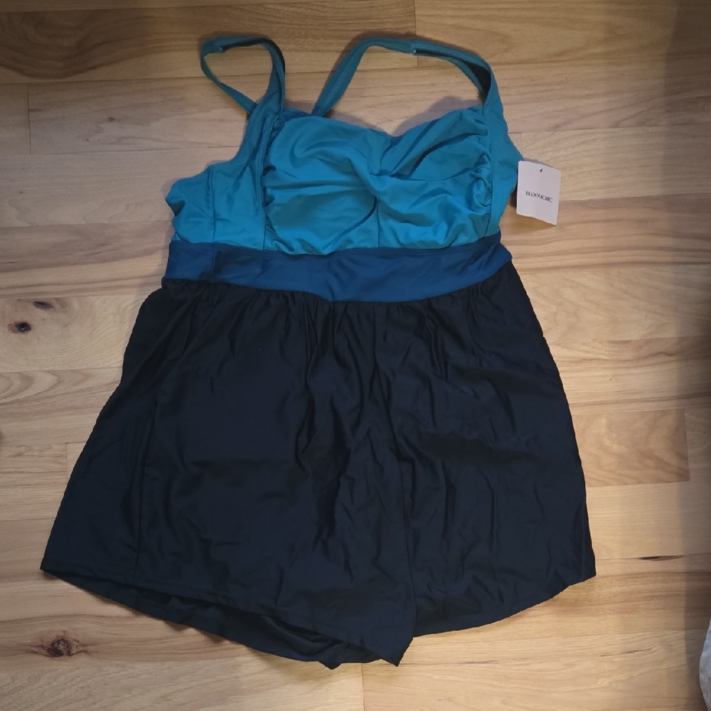 BloomChic Teal and Black Swimwear